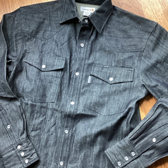 Carhartt Charcoal Button-Up Shirt - Picture 7 of 8